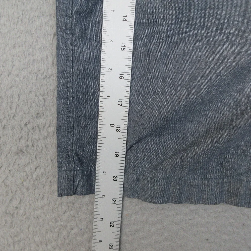Banana Republic Chambray Chino Shorts Mens 38x10 Blue Cotton Casual Coastal Prep